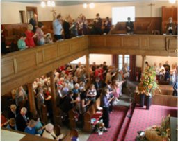 Picture of a service in the Kirk